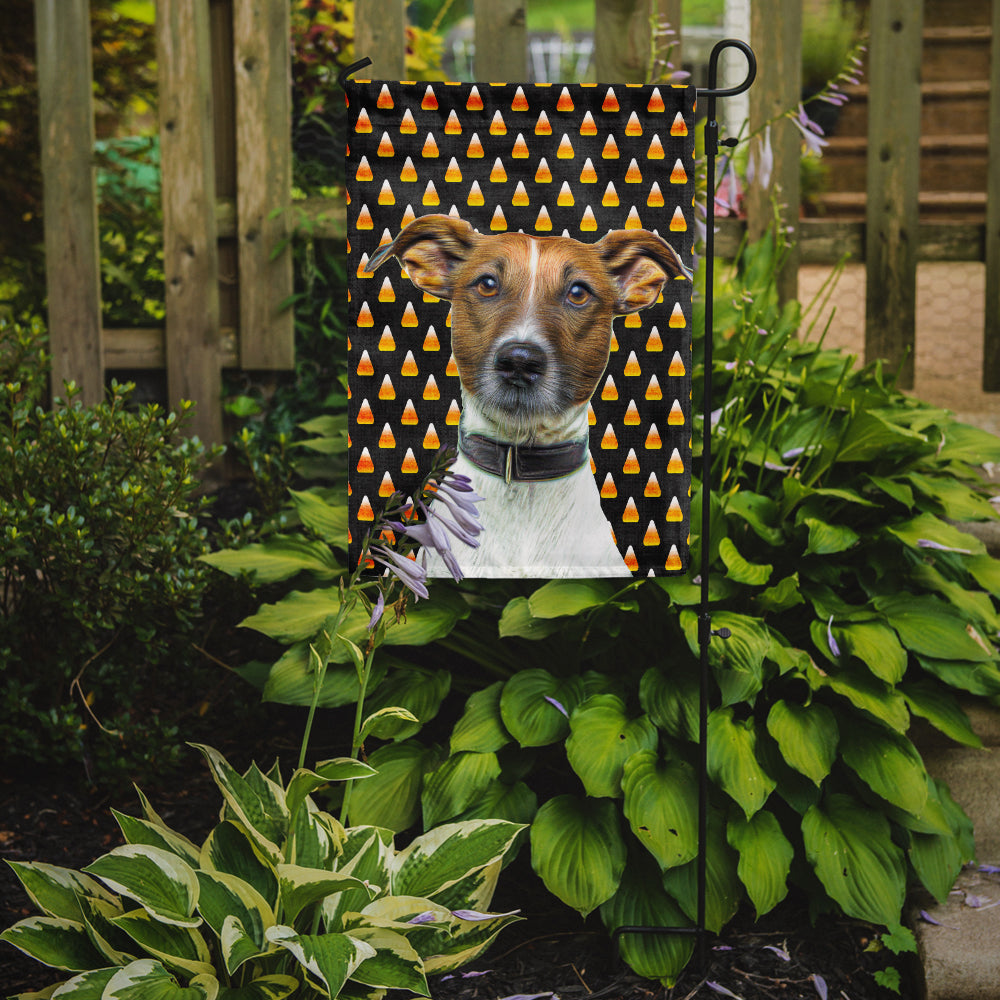 Candy Corn Halloween Jack Russell Terrier Flag Garden Size KJ1211GF.