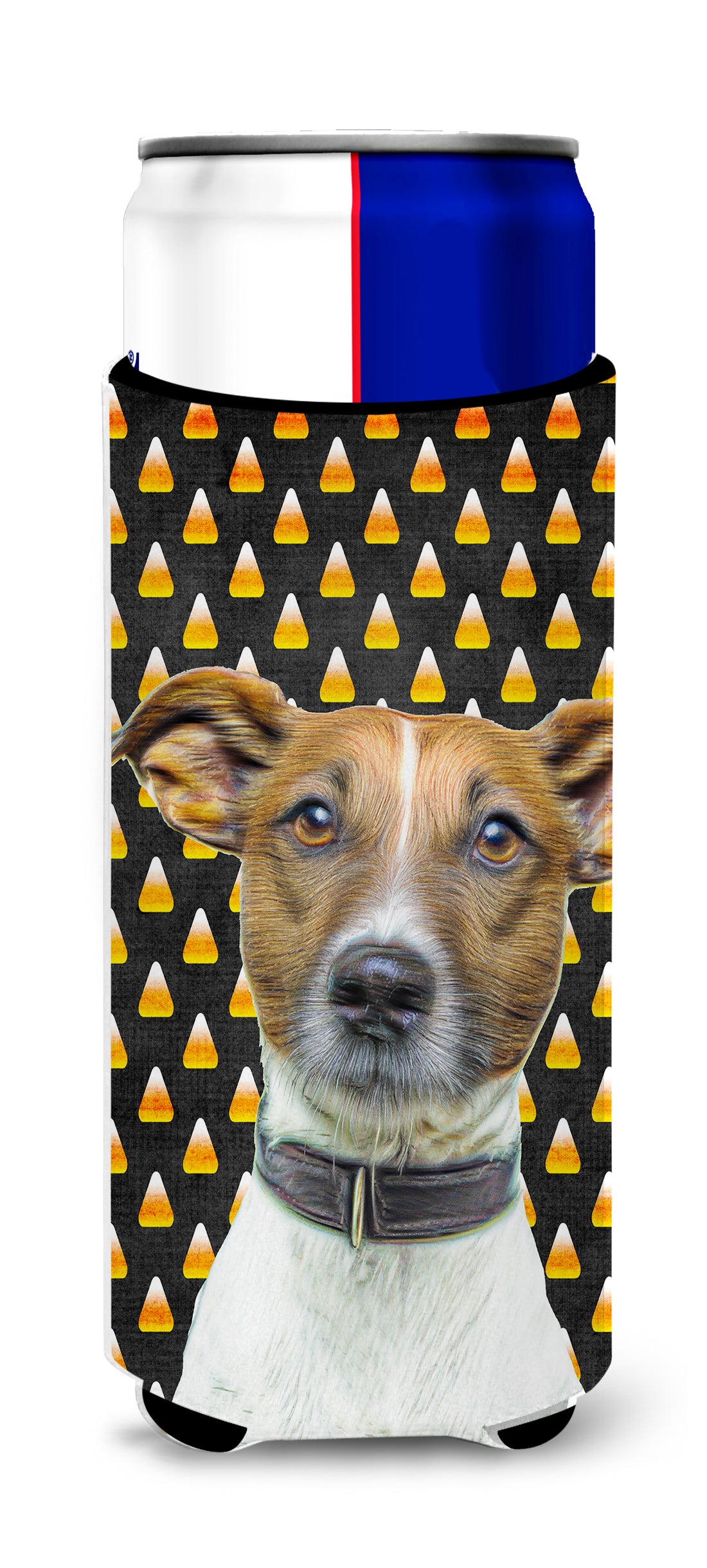 Candy Corn Halloween Jack Russell Terrier Ultra Beverage Insulators for slim cans KJ1211MUK