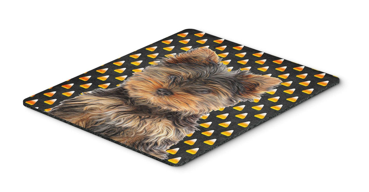 Candy Corn Halloween Yorkie Puppy / Yorkshire Terrier Mouse Pad, Hot Pad or Trivet KJ1216MP by Caroline&#39;s Treasures