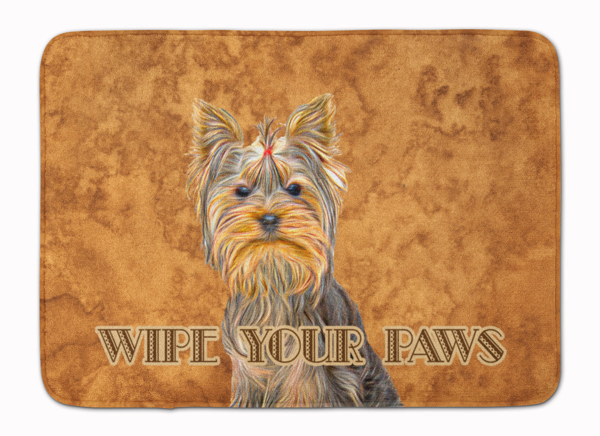 Yorkie / Yorkshire Terrier Wipe your Paws Machine Washable Memory Foam Mat - the-store.com
