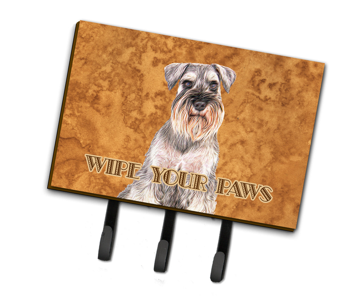 Schnauzer Wipe your Paws Leash or Key Holder KJ1220TH68  the-store.com.