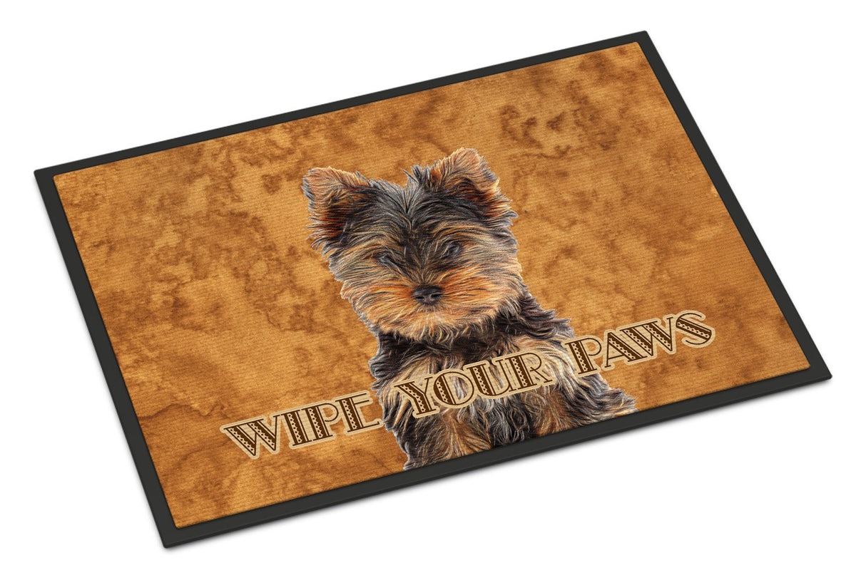 Yorkie Puppy / Yorkshire Terrier Wipe your Paws Indoor or Outdoor Mat 24x36 KJ1223JMAT by Caroline&#39;s Treasures
