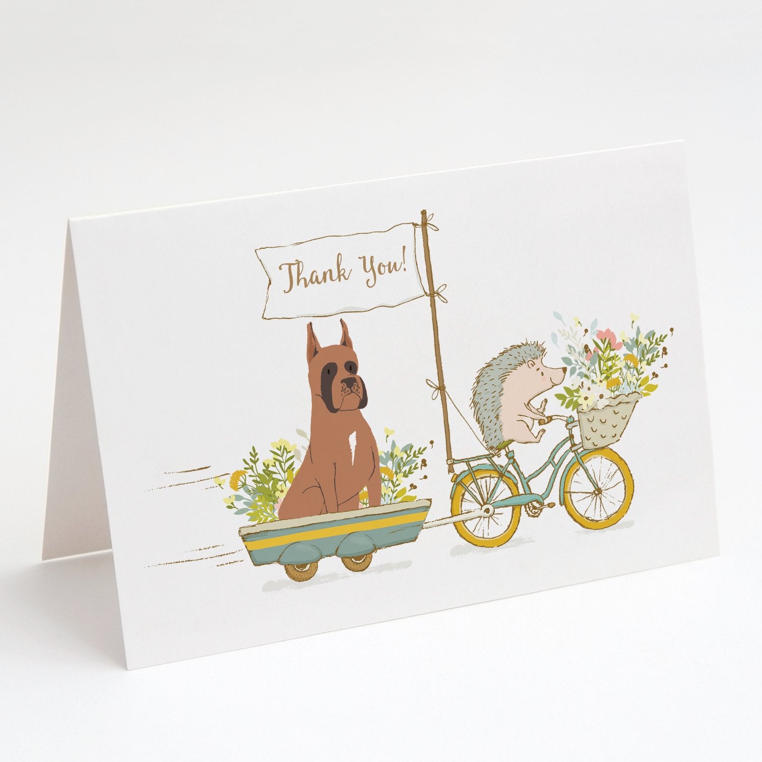 Buy this Boxer Fawn Cropped Ears Greeting Cards and Envelopes Pack of 8