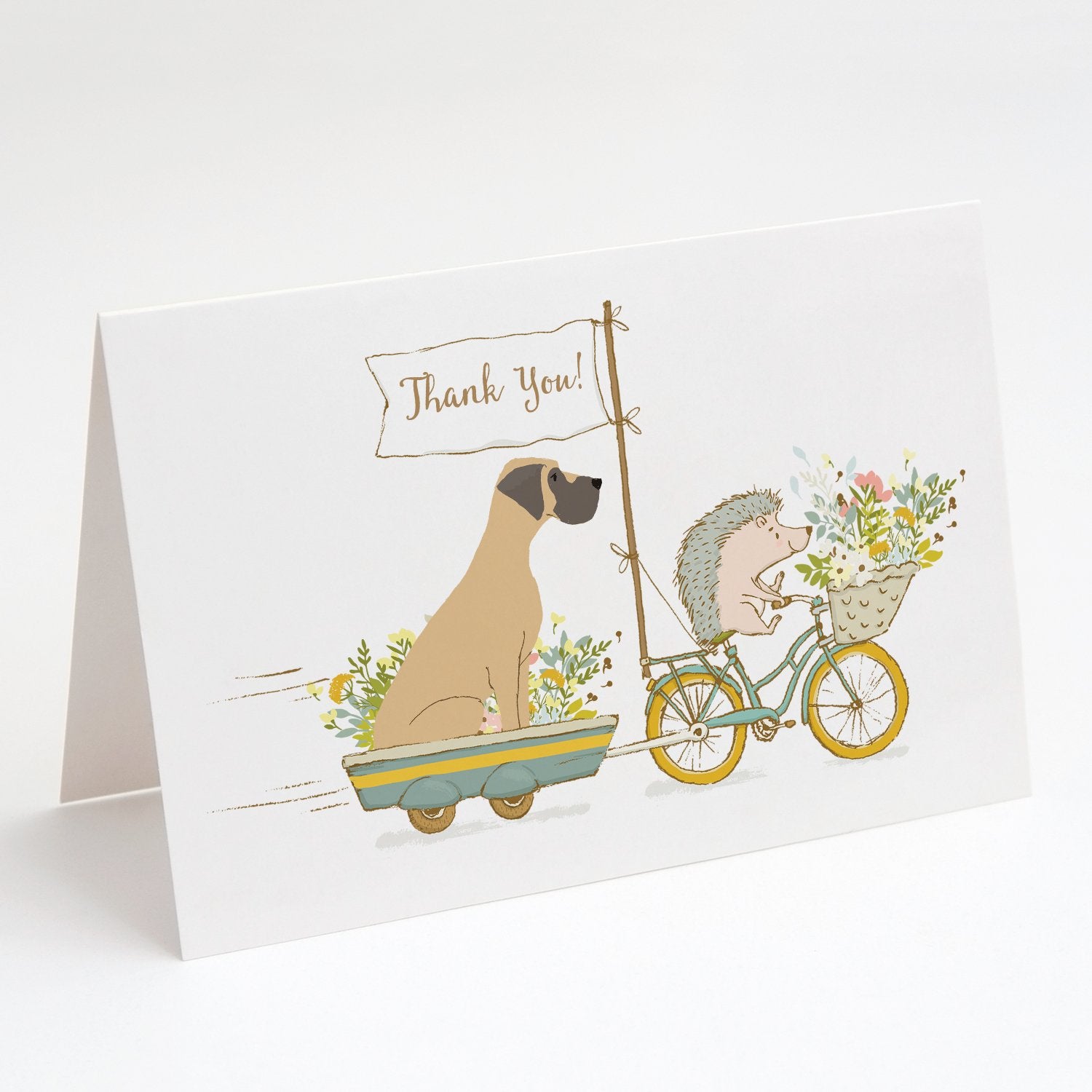 Buy this Great Dane Fawn Natural Ears Greeting Cards and Envelopes Pack of 8