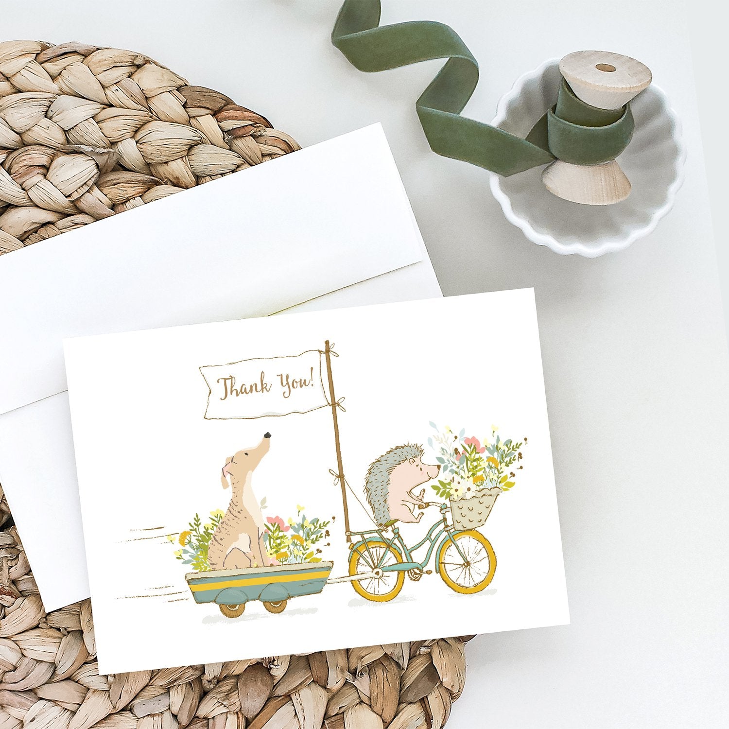 Greyhound Brindle Greeting Cards and Envelopes Pack of 8 - the-store.com