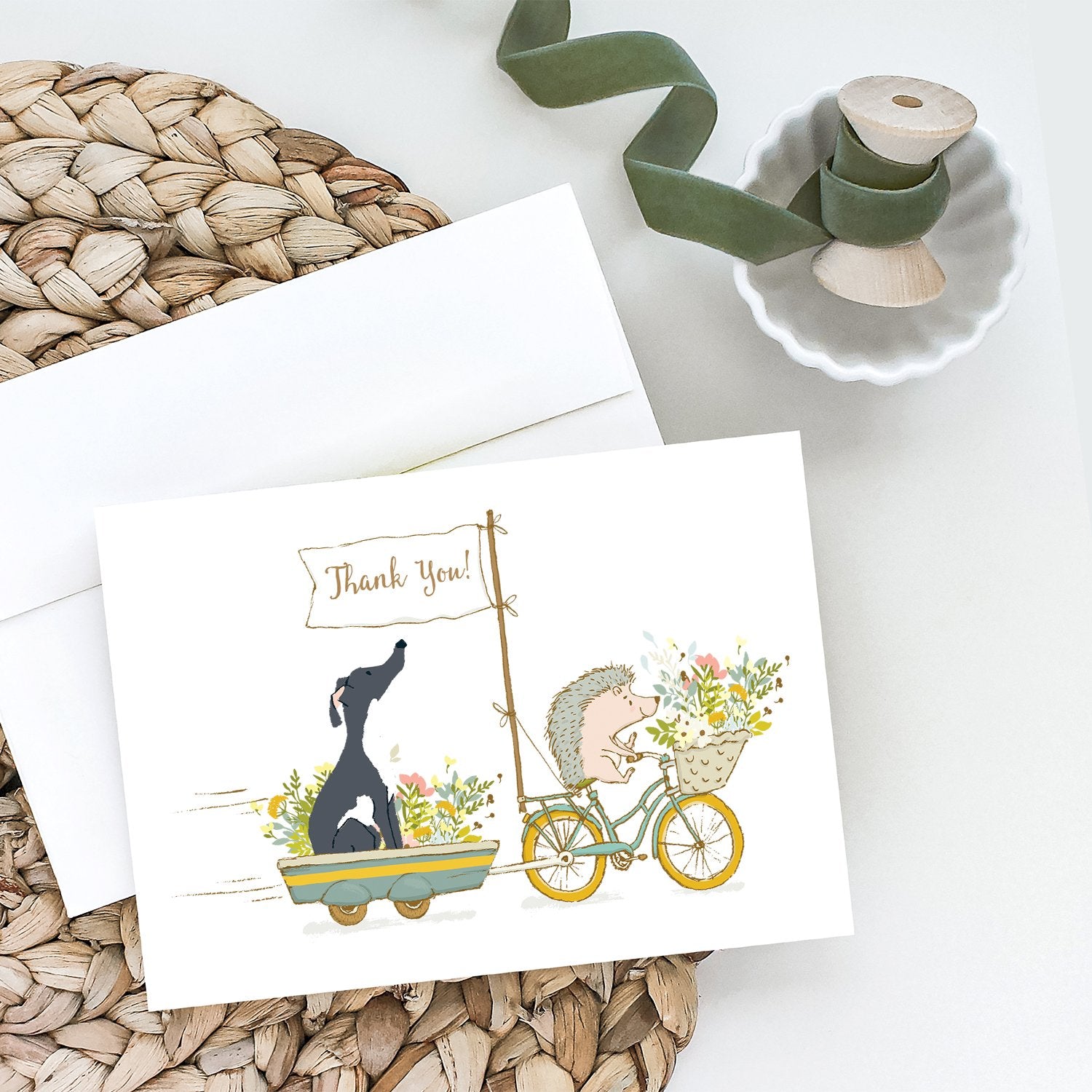Greyhound Black and White Greeting Cards and Envelopes Pack of 8 - the-store.com