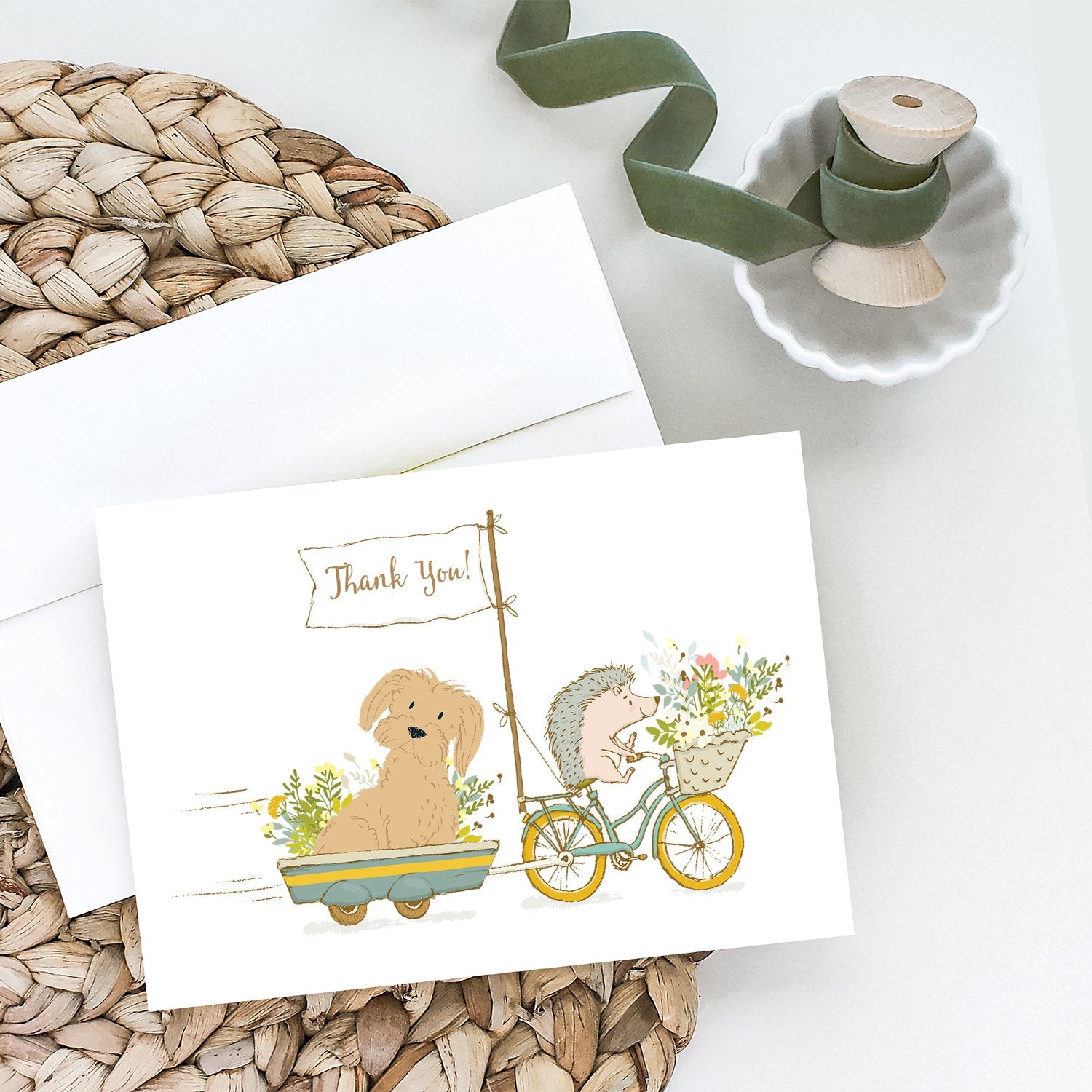 Maltese Brown Greeting Cards and Envelopes Pack of 8 - the-store.com