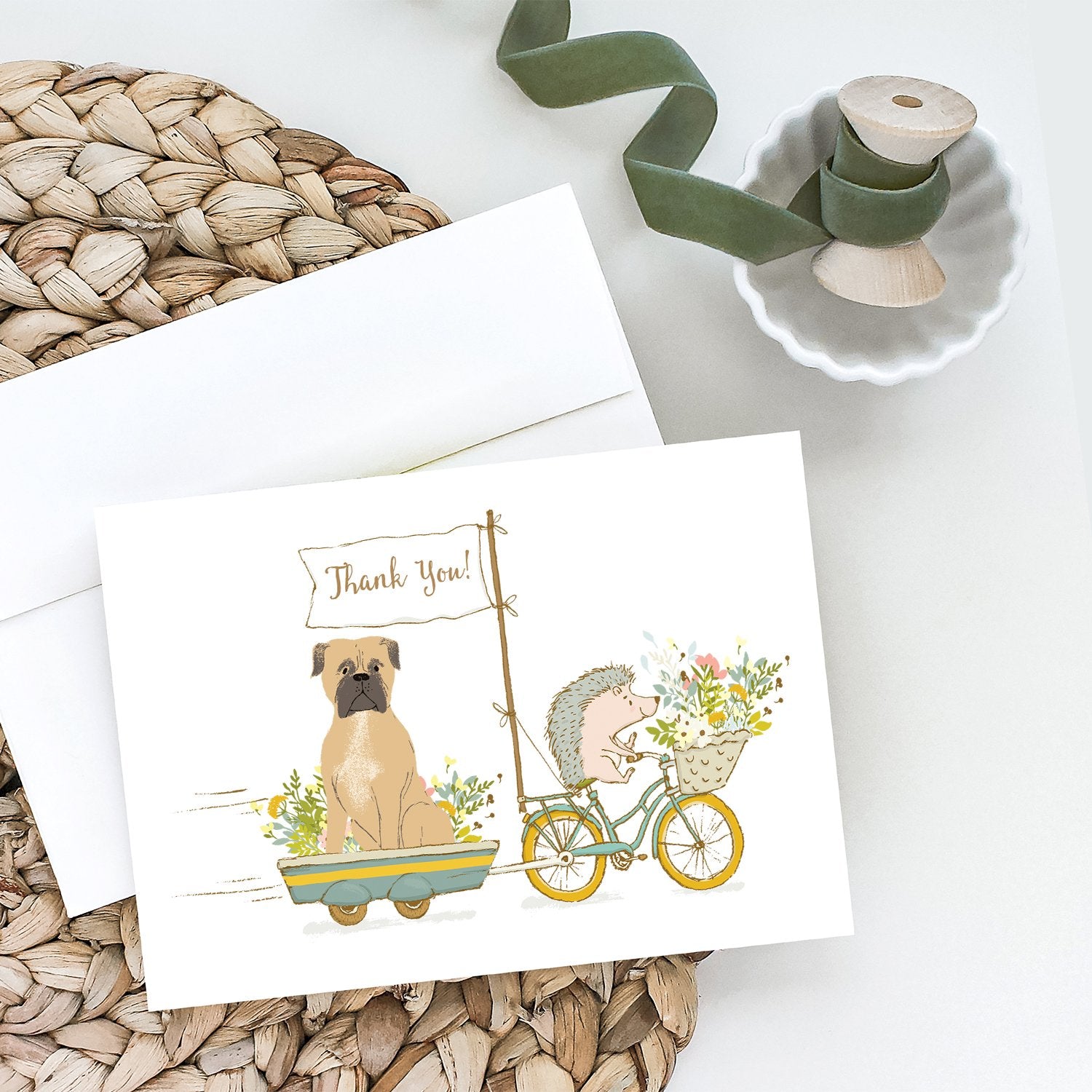 Mastiff Greeting Cards and Envelopes Pack of 8 - the-store.com
