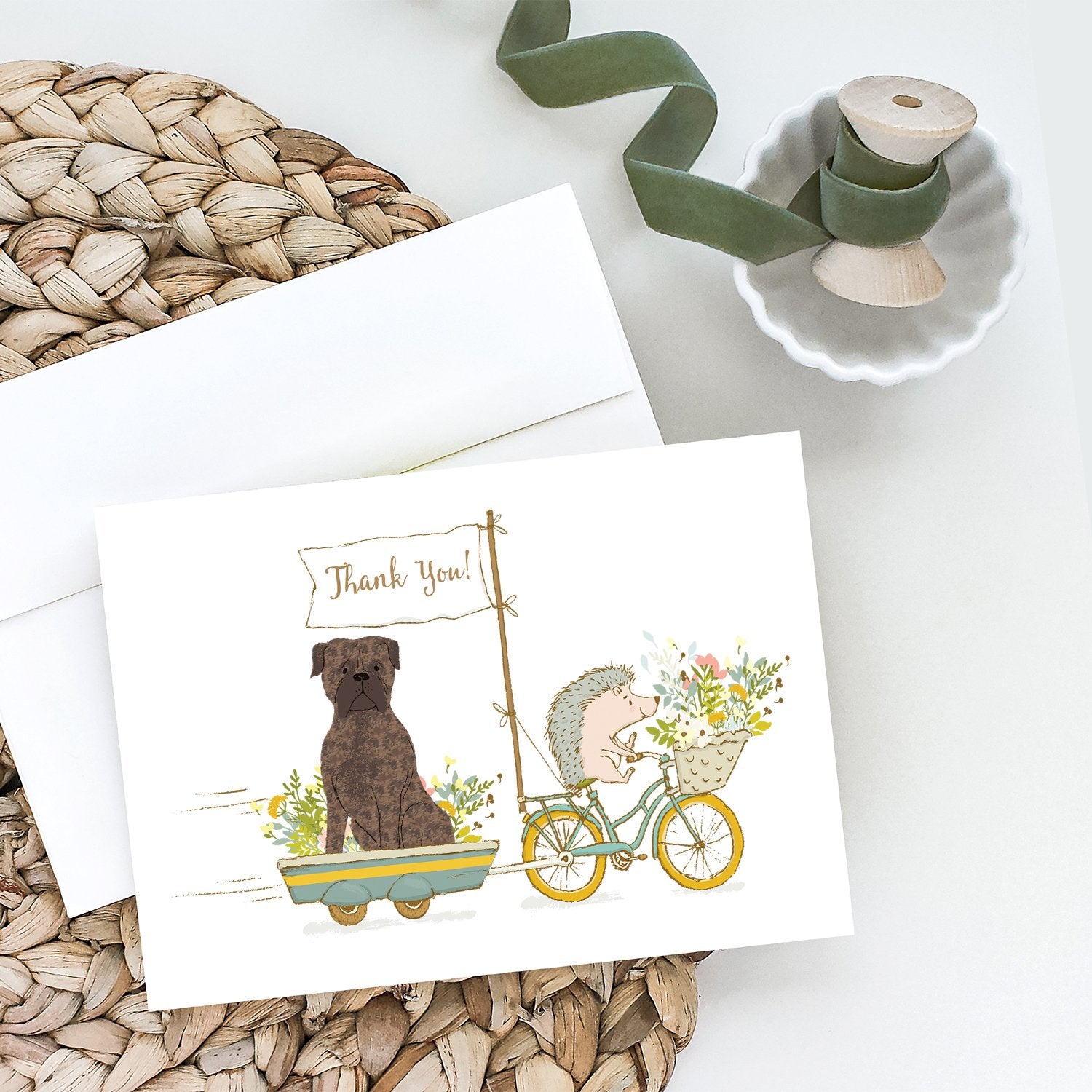 Mastiff Brindle Greeting Cards and Envelopes Pack of 8 - the-store.com