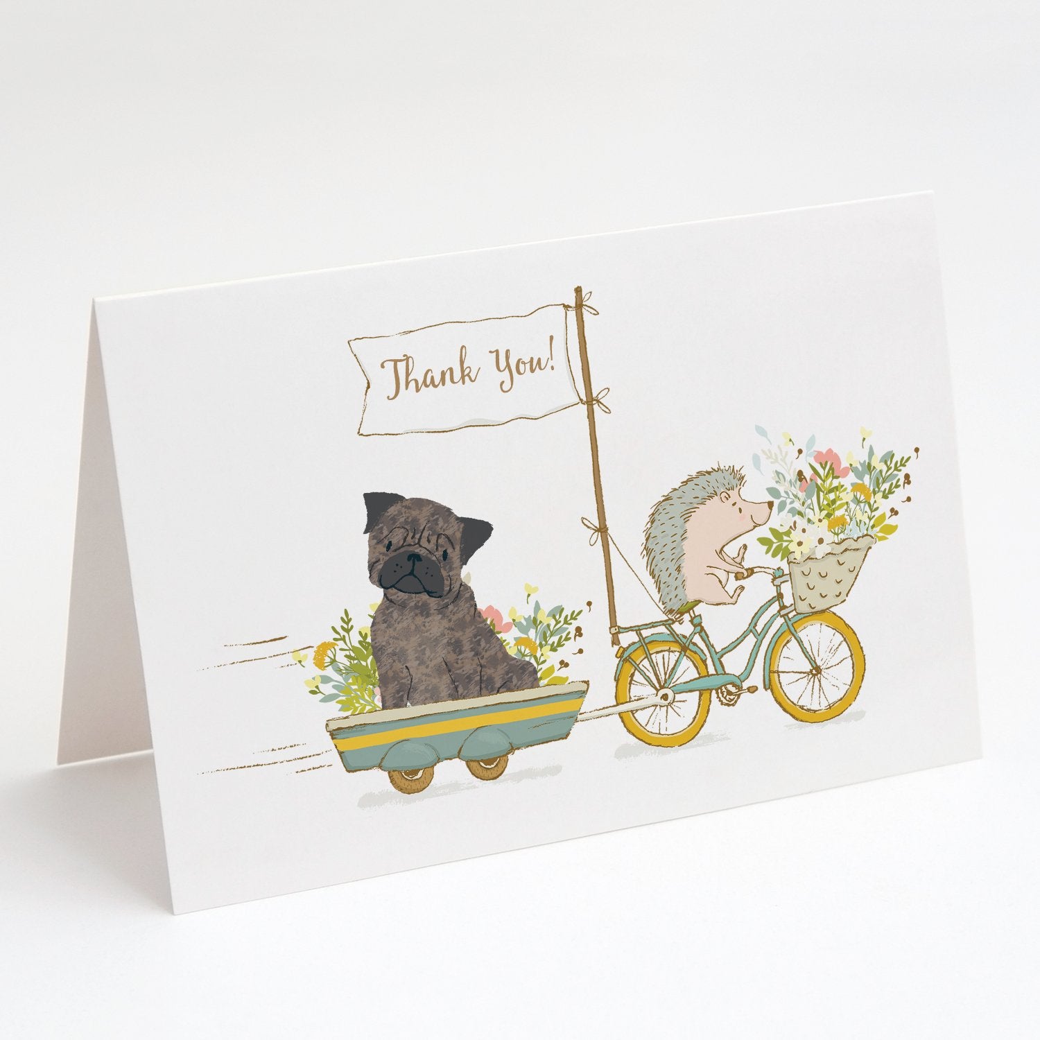 Buy this Pug Brindle Greeting Cards and Envelopes Pack of 8