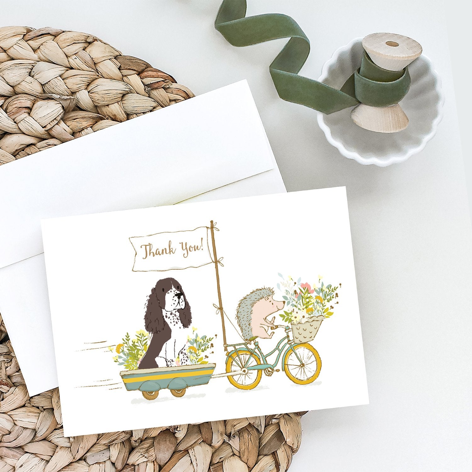 Buy this Springer Spaniel Brown Greeting Cards and Envelopes Pack of 8