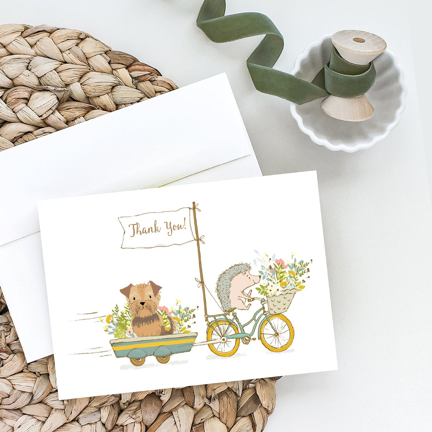 Yorkshire Terrier Natrual Ears Greeting Cards and Envelopes Pack of 8 - the-store.com