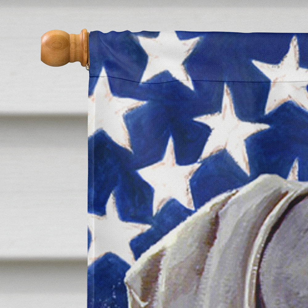 USA American Flag with Weimaraner Flag Canvas House Size