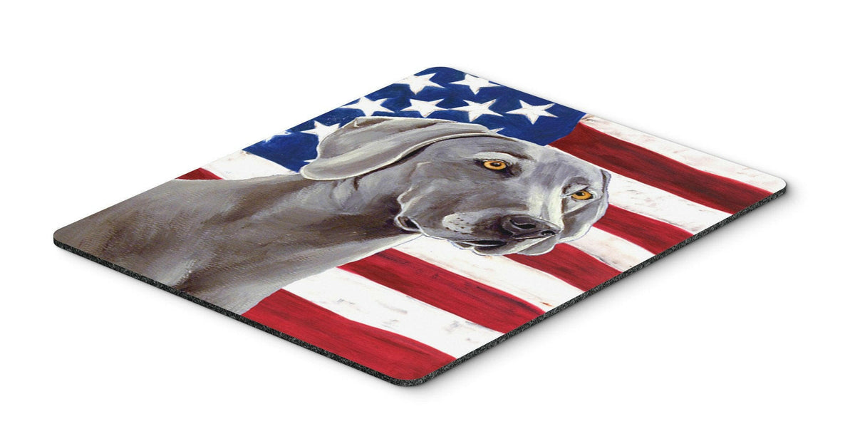 USA American Flag with Weimaraner Mouse Pad, Hot Pad or Trivet by Caroline&#39;s Treasures