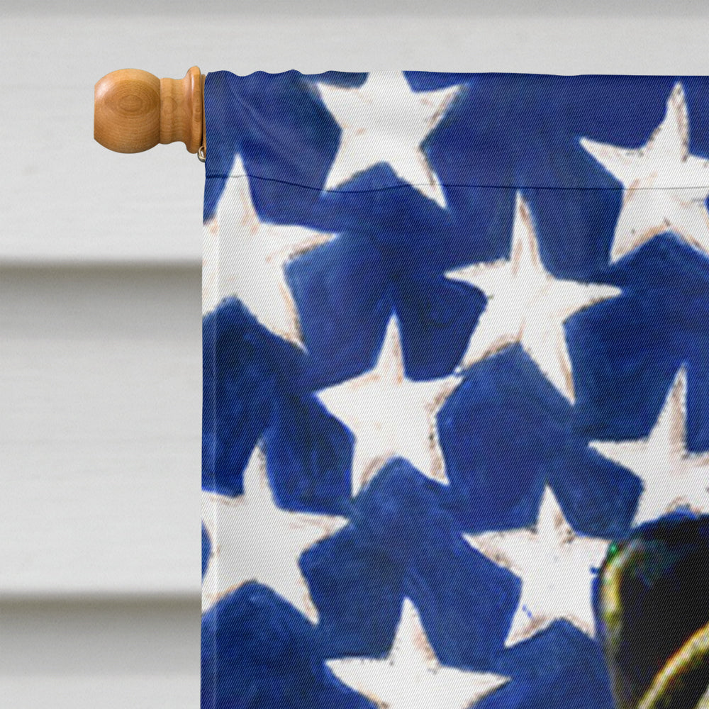 USA American Flag with Pug Flag Canvas House Size