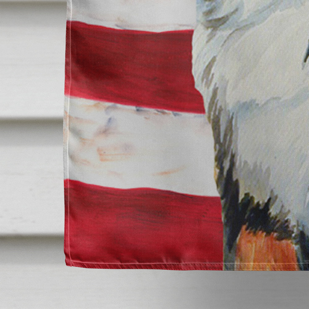USA American Flag with Bernese Mountain Dog Flag Canvas House Size