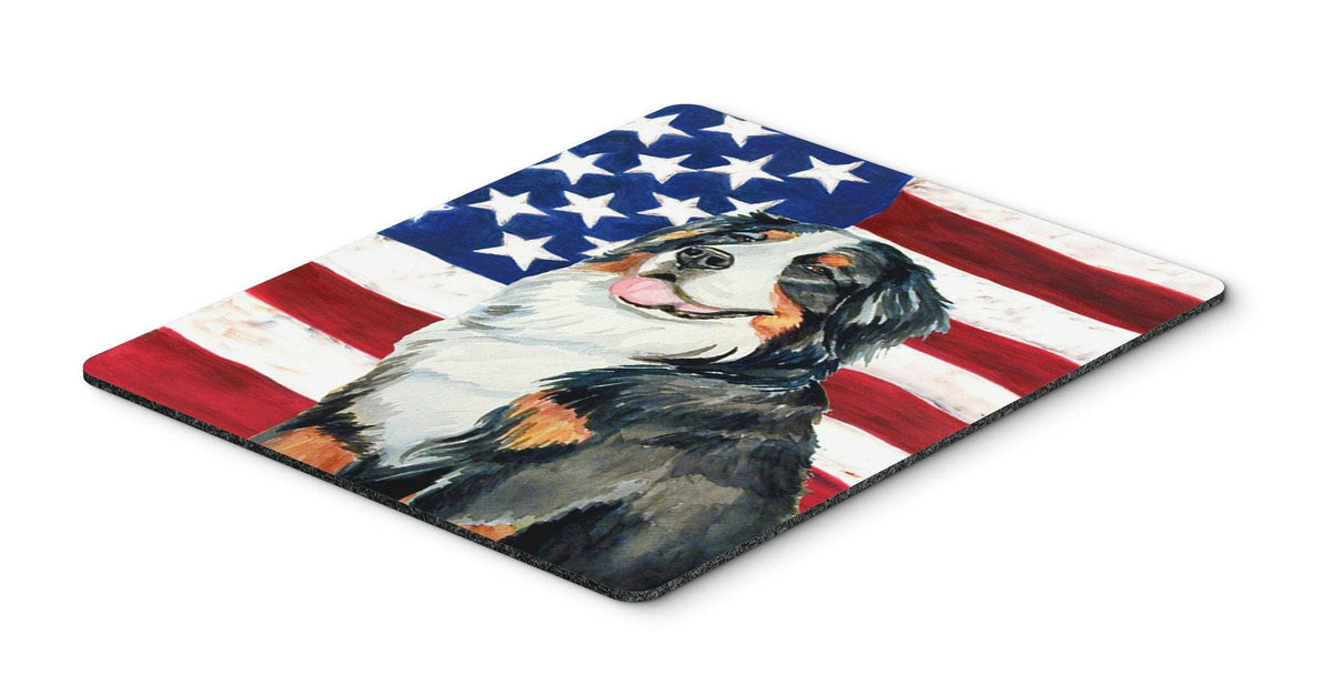 USA American Flag with Bernese Mountain Dog Mouse Pad, Hot Pad or Trivet by Caroline&#39;s Treasures