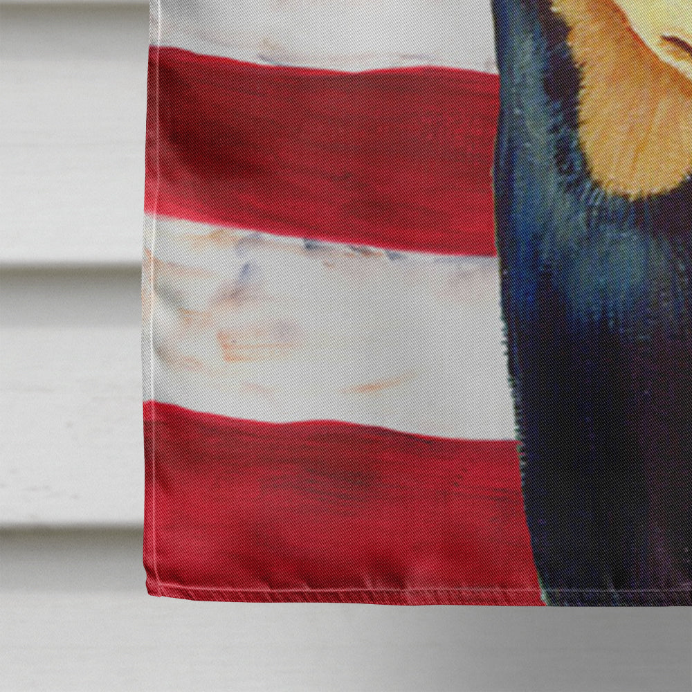 USA American Flag with Min Pin Flag Canvas House Size  the-store.com.