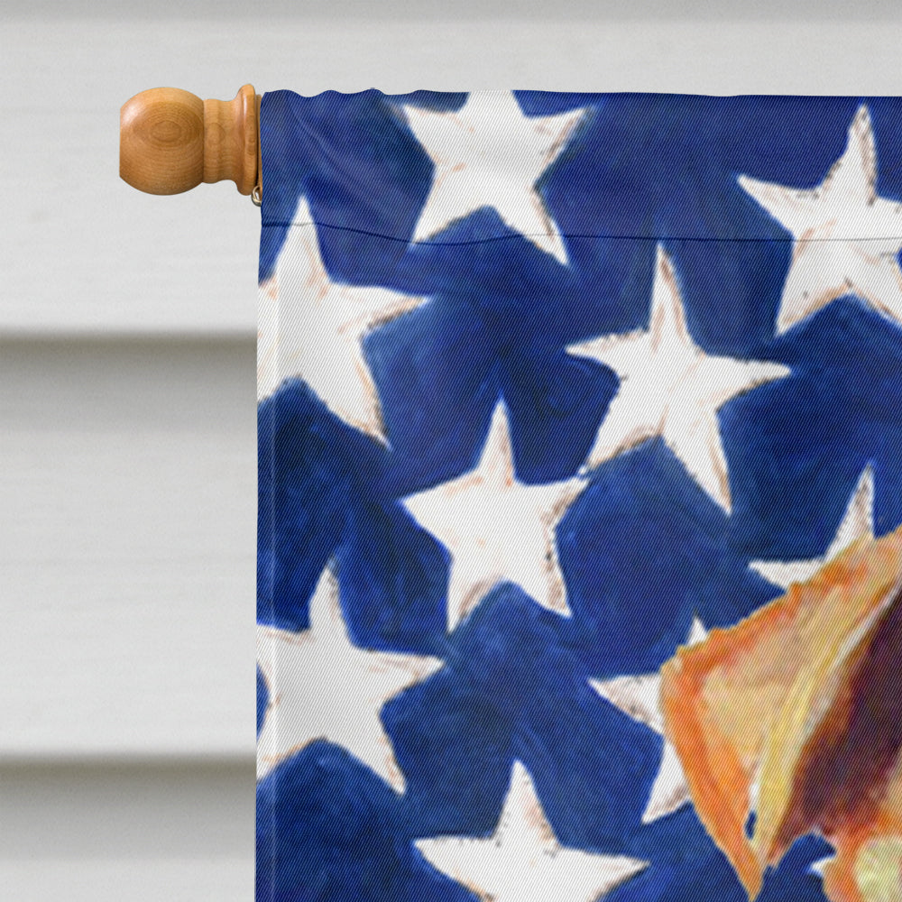 USA American Flag with Airedale Flag Canvas House Size  the-store.com.