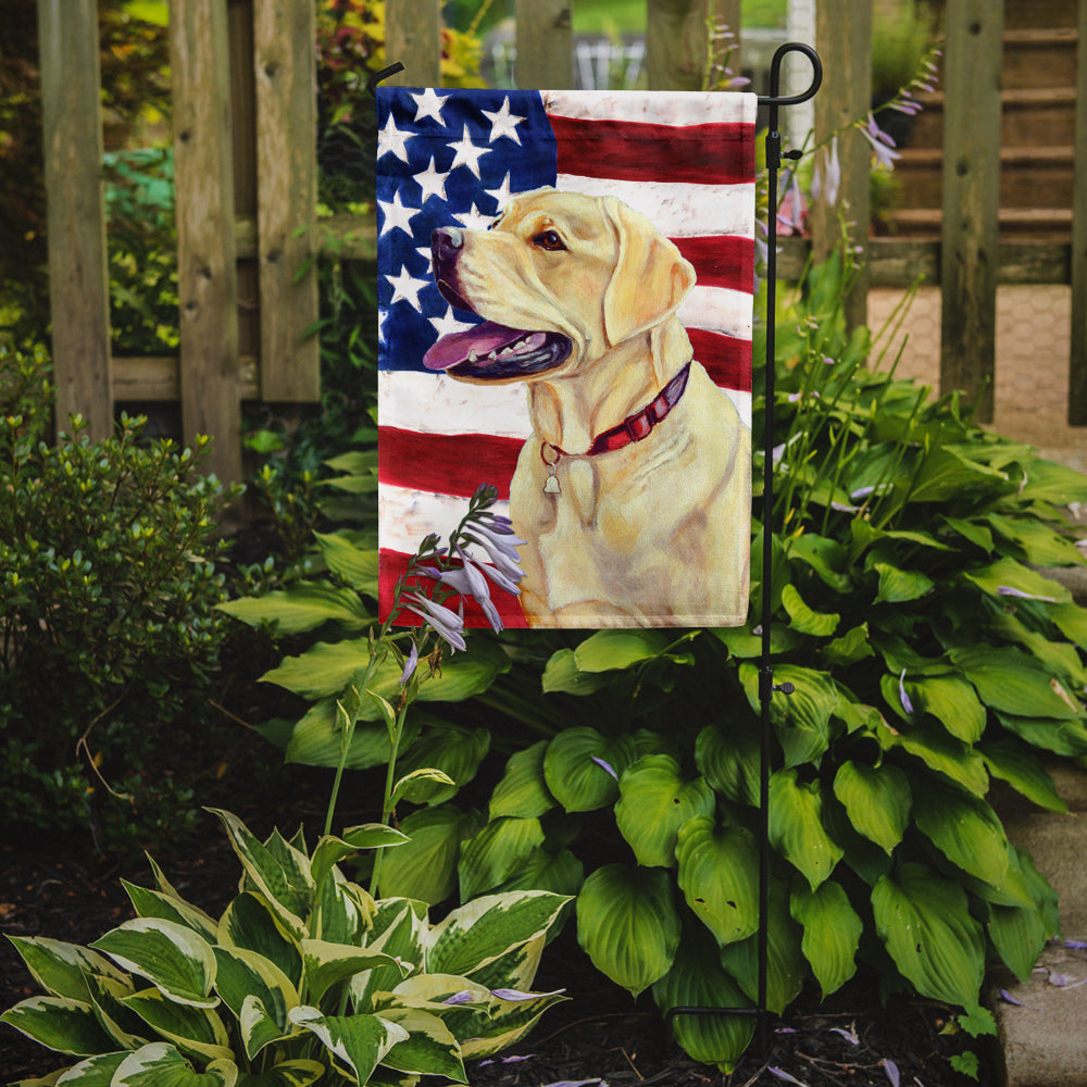 Caroline's Treasures USA American Flag with Labrador Garden Flag – Decorative Outdoor Yard Flag