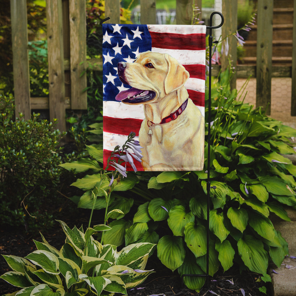 USA American Flag with Labrador Flag Garden Size.