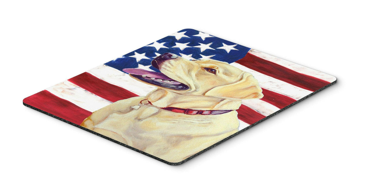 USA American Flag with Labrador Mouse Pad, Hot Pad or Trivet by Caroline&#39;s Treasures