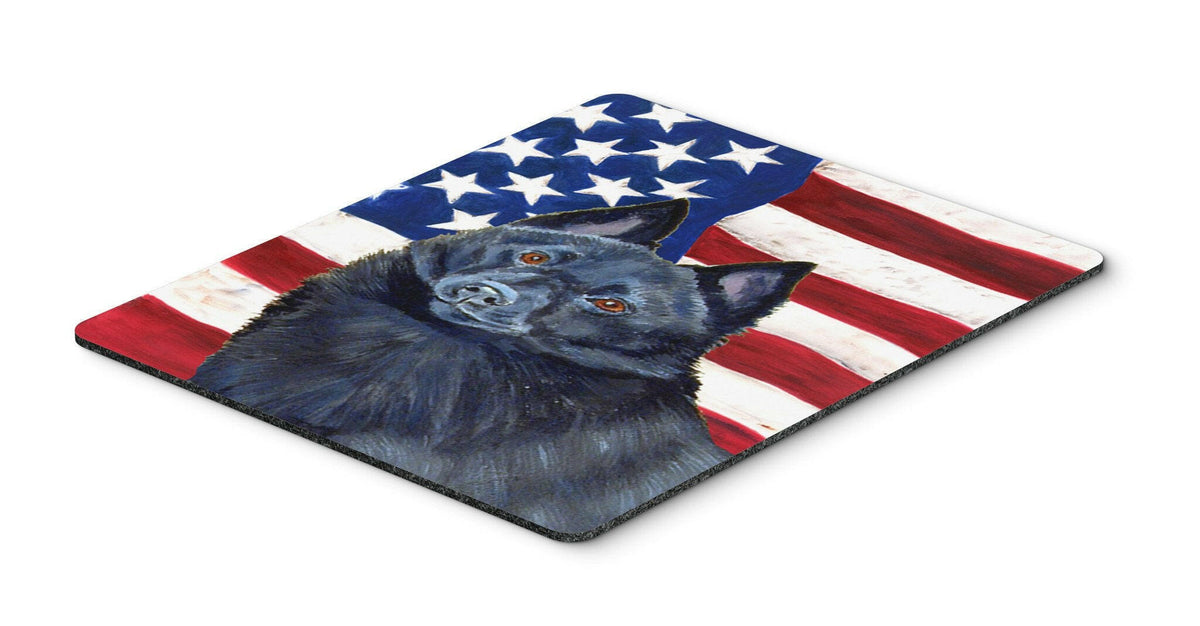 USA American Flag with Schipperke Mouse Pad, Hot Pad or Trivet by Caroline&#39;s Treasures