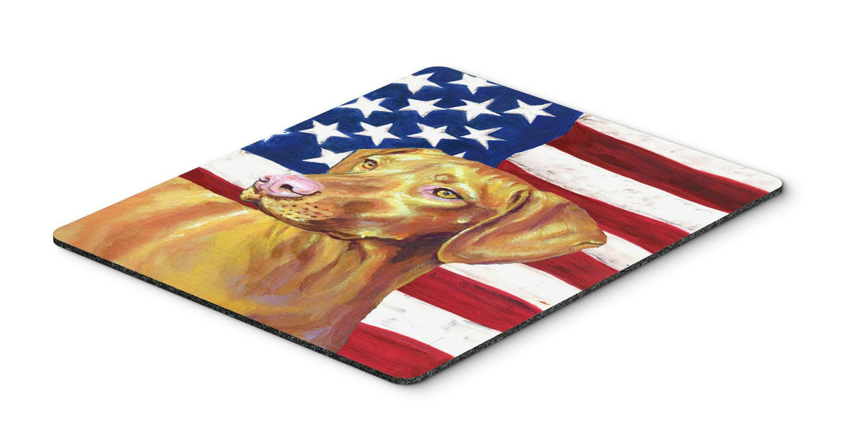 USA American Flag with Vizsla Mouse Pad, Hot Pad or Trivet by Caroline&#39;s Treasures