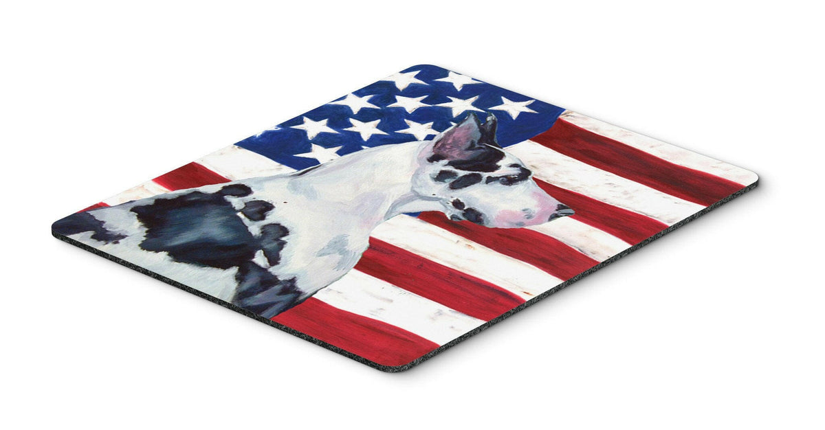 USA American Flag with Great Dane Mouse Pad, Hot Pad or Trivet by Caroline&#39;s Treasures