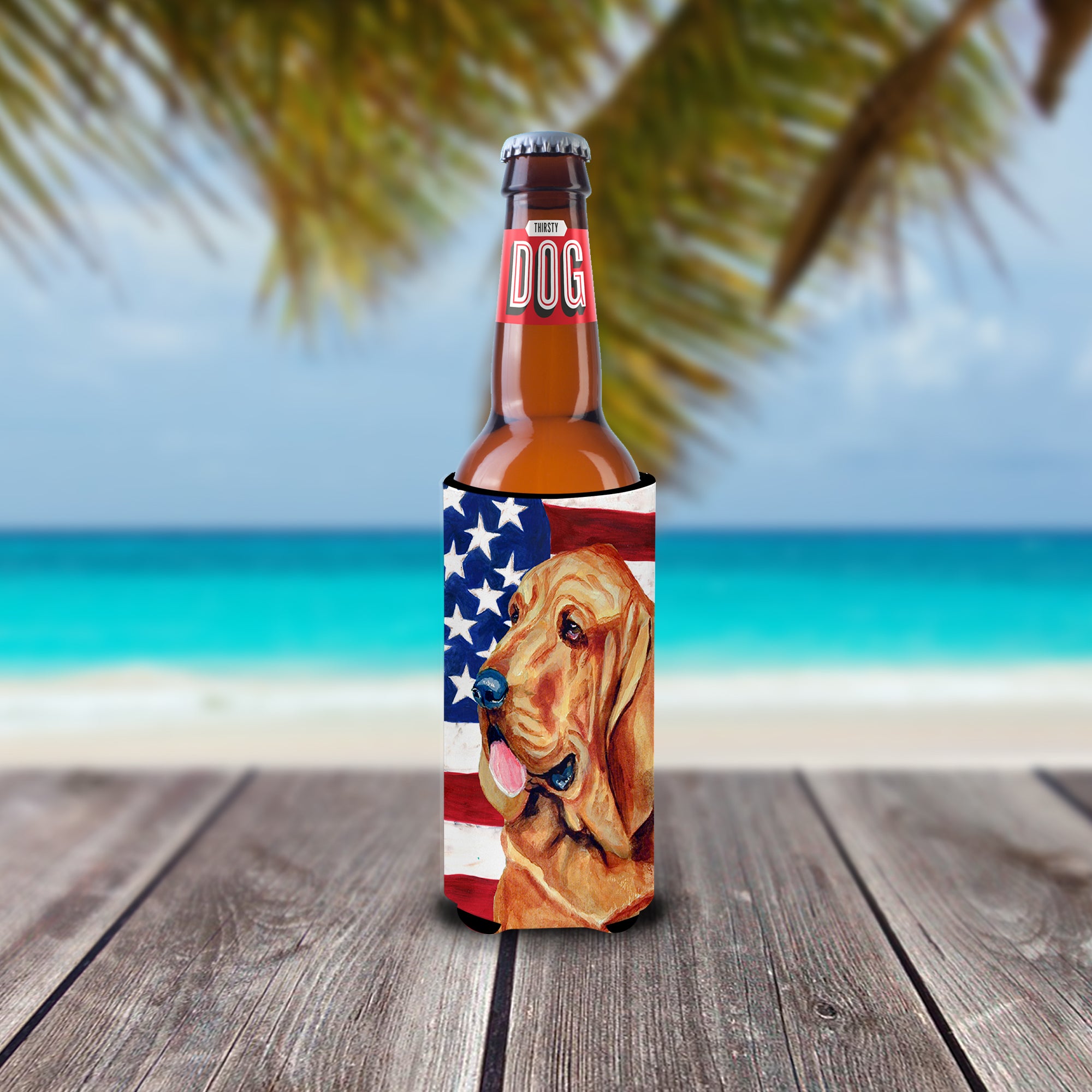 Drapeau américain des États-Unis avec isolants Bloodhound Ultra Beverage pour canettes minces LH9016MUK