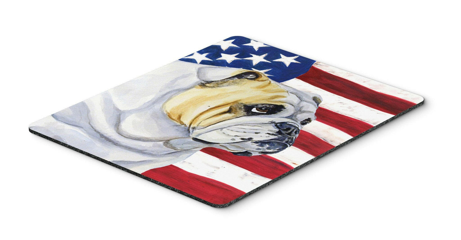 USA American Flag with English Bulldog Mouse Pad, Hot Pad or Trivet by Caroline's Treasures