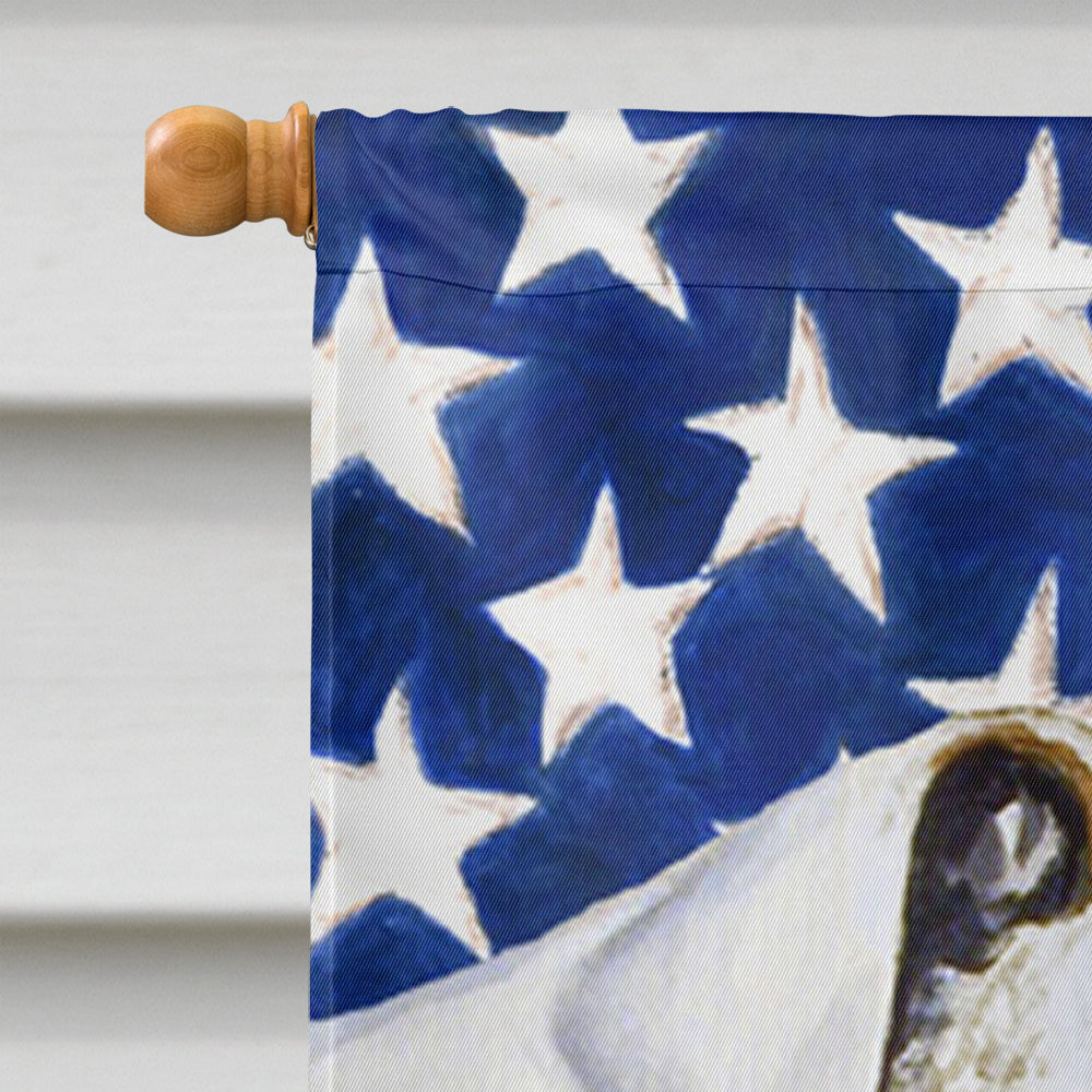 USA American Flag with English Bulldog Flag Canvas House Size