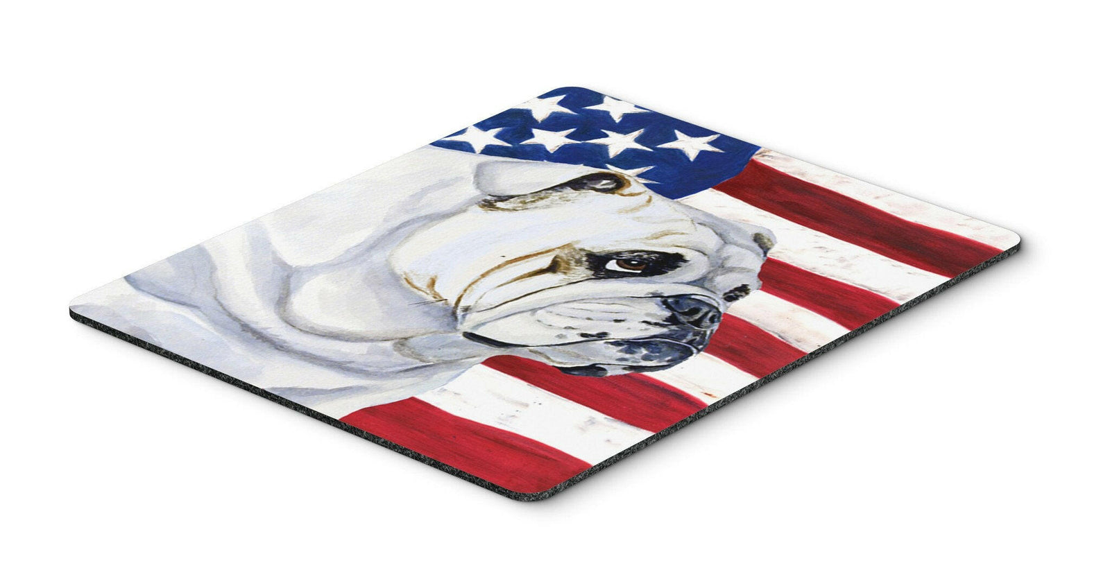 USA American Flag with English Bulldog Mouse Pad, Hot Pad or Trivet by Caroline's Treasures