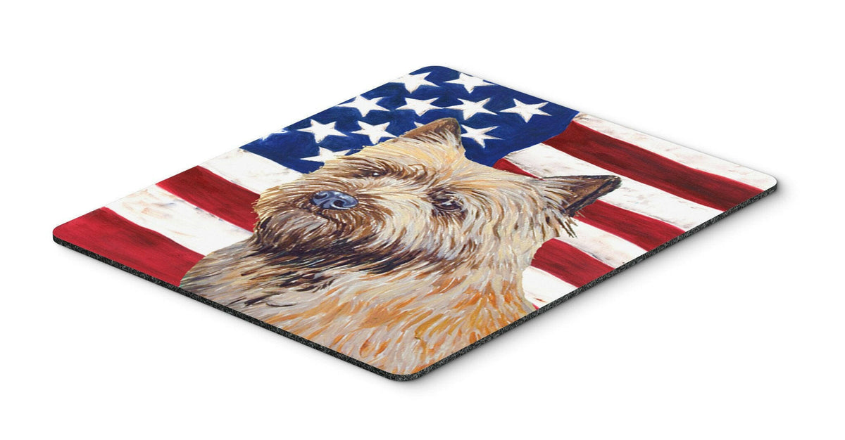 USA American Flag with Cairn Terrier Mouse Pad, Hot Pad or Trivet by Caroline&#39;s Treasures