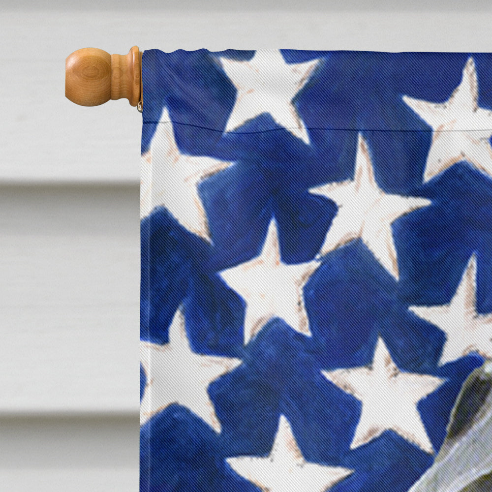 USA American Flag with Flat Coated Retriever Flag Canvas House Size