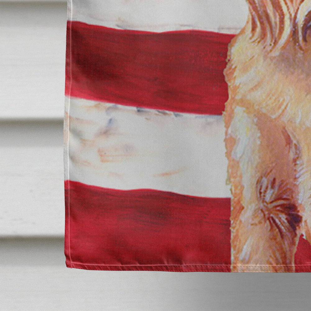 USA American Flag with Brussels Griffon Flag Canvas House Size