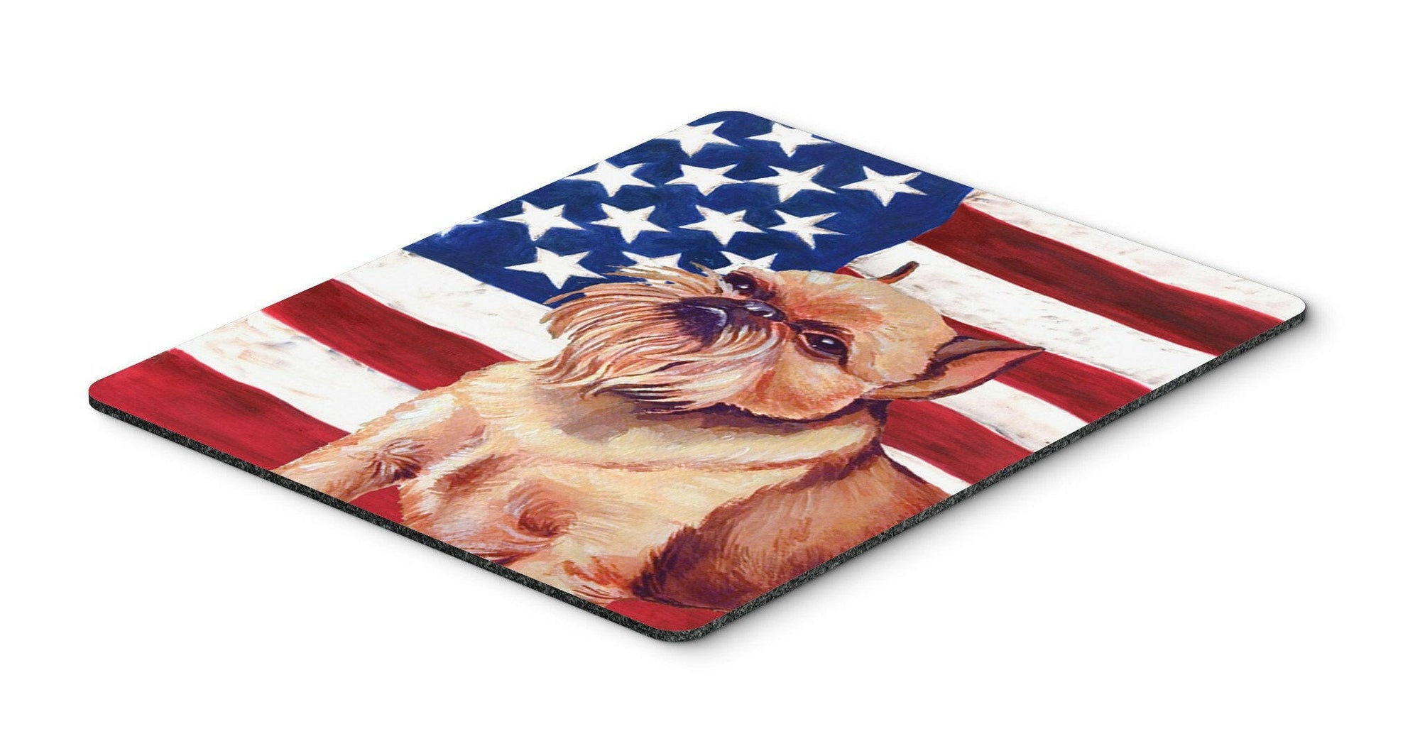 USA American Flag with Brussels Griffon Mouse Pad, Hot Pad or Trivet by Caroline's Treasures