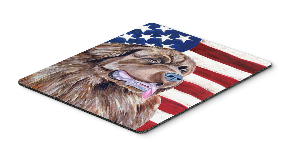 USA American Flag with Newfoundland Mouse Pad, Hot Pad or Trivet by Caroline&#39;s Treasures