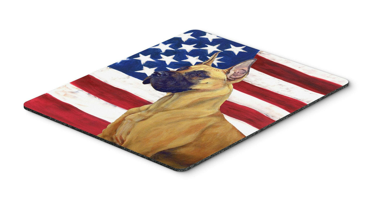 USA American Flag with Great Dane Mouse Pad, Hot Pad or Trivet by Caroline's Treasures