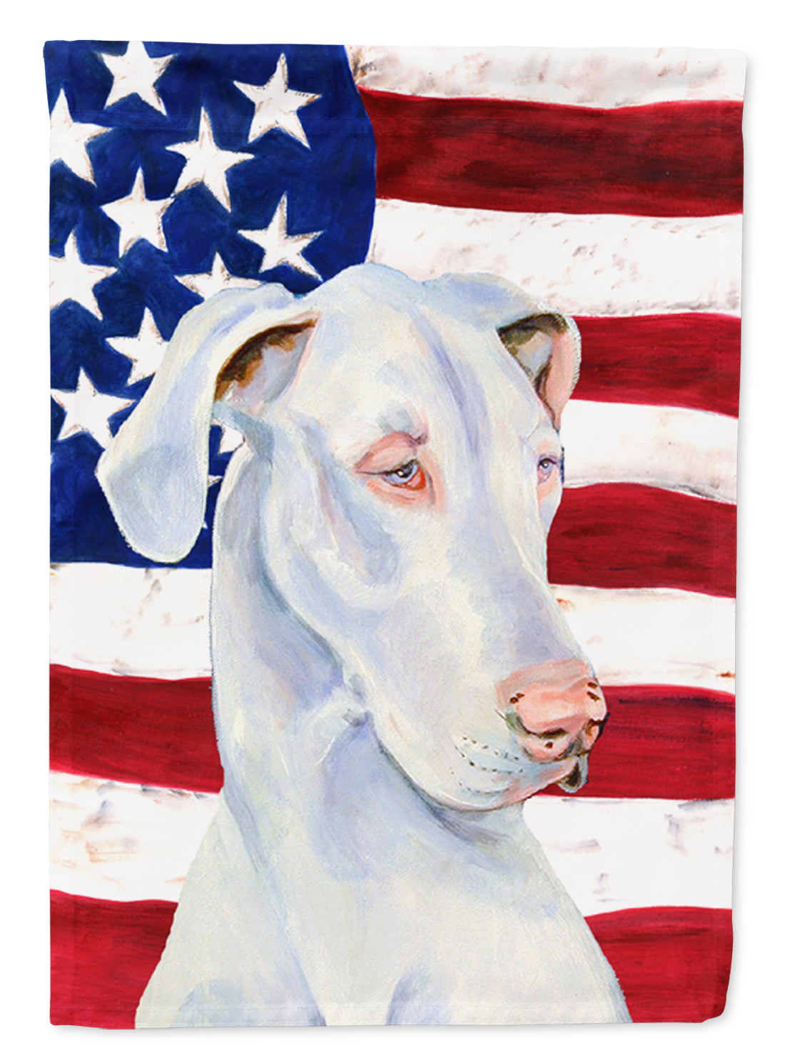 USA American Flag with Great Dane Flag Canvas House Size