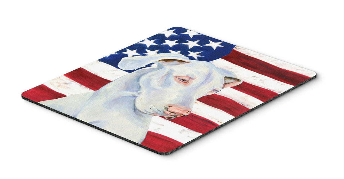 USA American Flag with Great Dane Mouse Pad, Hot Pad or Trivet by Caroline&#39;s Treasures
