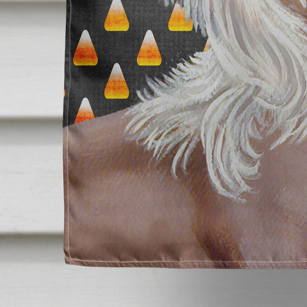 Chinese Crested Candy Corn Halloween Portrait Flag Canvas House Size