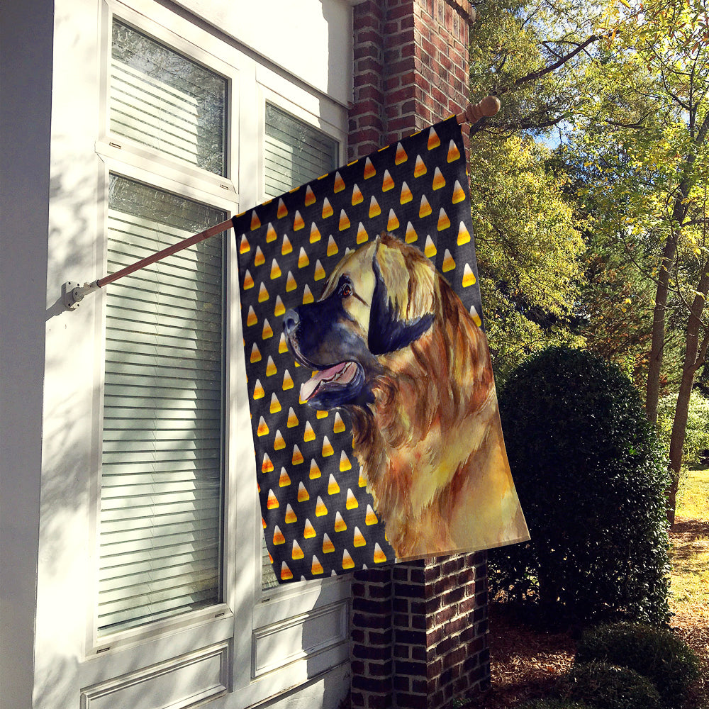 Leonberger Candy Corn Halloween Portrait Flag Canvas House Size