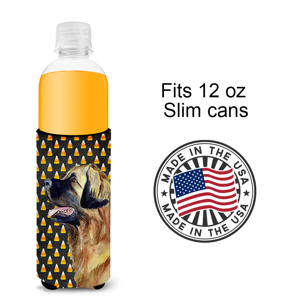 Leonberger Candy Corn Halloween Portrait Ultra Beverage Insulators for slim cans LH9043MUK.