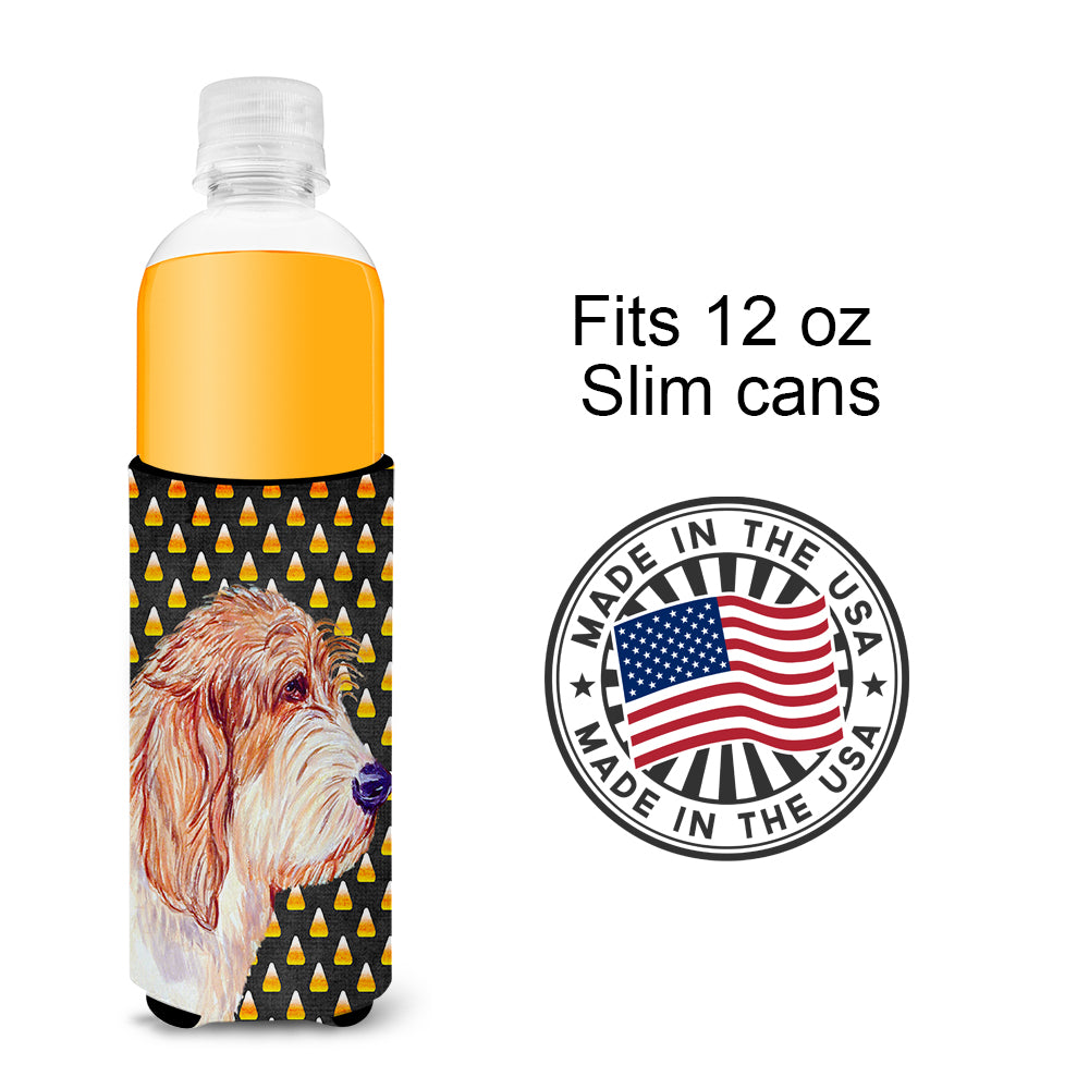 Petit Basset Griffon Vendeen Candy Corn Halloween Portrait Ultra Beverage Insulators for slim cans LH9047MUK