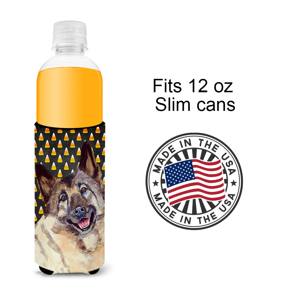 Norwegian Elkhound Candy Corn Halloween Portrait Ultra Beverage Insulators for slim cans LH9048MUK.