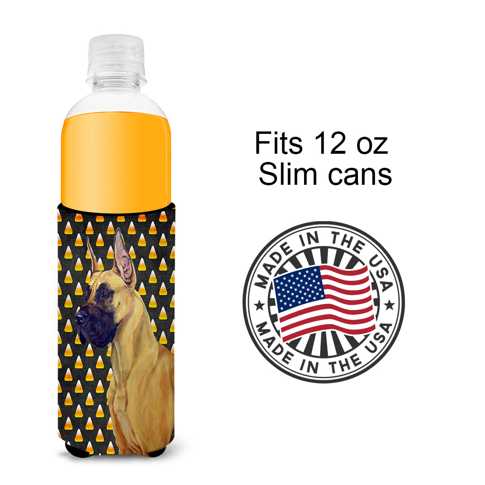 Great Dane Candy Corn Halloween Portrait Ultra Beverage Insulators for slim cans LH9051MUK.