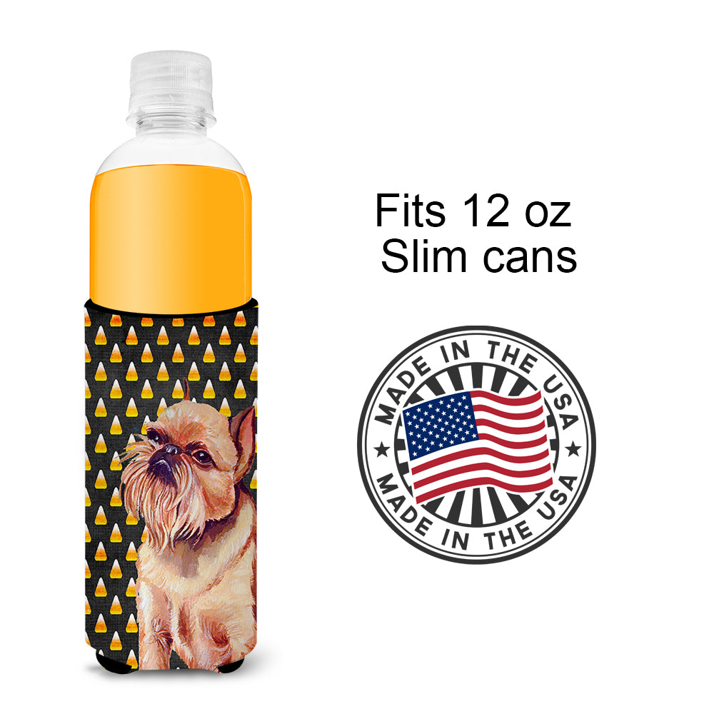 Brussels Griffon Candy Corn Halloween Portrait Ultra Beverage Insulators for slim cans LH9055MUK
