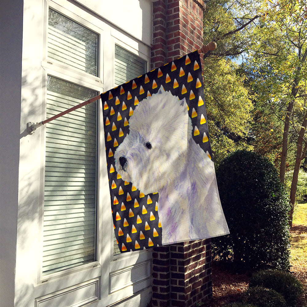 Westie Candy Corn Halloween Portrait Flag Canvas House Size
