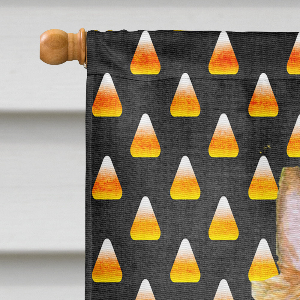 Silky Terrier Candy Corn Halloween Portrait Flag Canvas House Size  the-store.com.